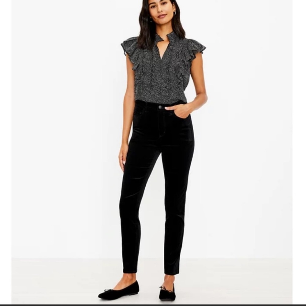 NWT corduroy blue high rise skinny pants size 28
